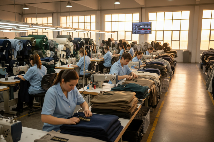 Private label apparel manufactured for clothing distributors and import businesses